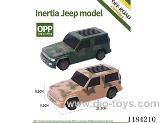 Flat-bottomed inertial Jeep off-road model military model