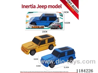 Flat bottom inertia Jeep off-road model electroplated
