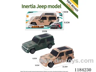 Flat-bottomed inertial Jeep off-road model military model