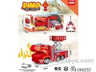 Dinosaur 4ch rc 1:30 fire lift truck included lithium battery