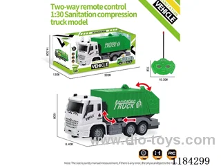 2ch rc 1:30 Sanitation waste compression truck