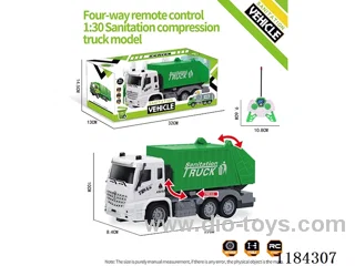 4ch rc 1:30 Sanitation waste compression truck