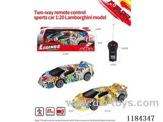 1: 2ch rc Lamborghini sports car model graffiti model