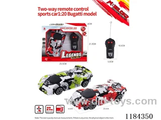 1: 2ch rc Bugatti sports car model graffiti model