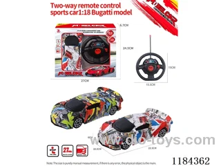 1:18 2ch rc Bugatti sports car model graffiti model
