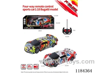 1:18 4ch rc Bugatti sports car model graffiti model