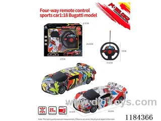 1:18 4ch rc Bugatti sports car model graffiti model