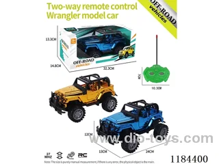 2ch rc High Bottom Wrangler off-road model electroplated
