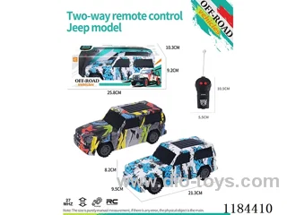 2ch rc flat-bottomed Jeep model graffiti