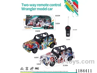 2ch rc Flat Wrangler off-road model graffiti