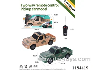 2ch rc flat-bottomed pickup off-road model military vehicle