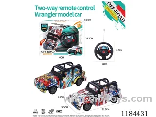 2ch rc Flat Wrangler off-road model graffiti