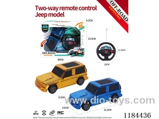 2ch rc Flat bottom Jeep off-road model electroplated