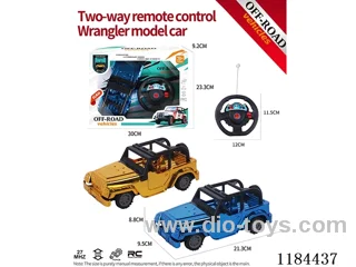 2ch rc Flat Bottom Wrangler off-road model electroplated