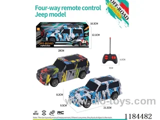 4ch rc flat-bottomed Jeep model graffiti
