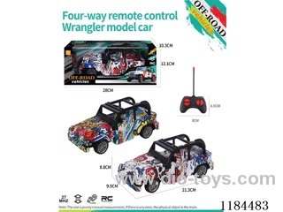4ch rc Flat Wrangler off-road model graffiti