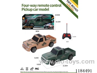 4ch rc flat-bottomed pickup off-road model military vehicle