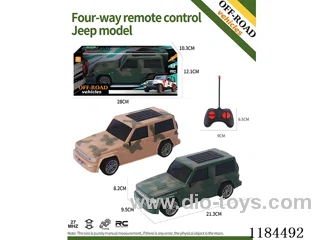4ch rc flat-bottomed Jeep model military vehicle