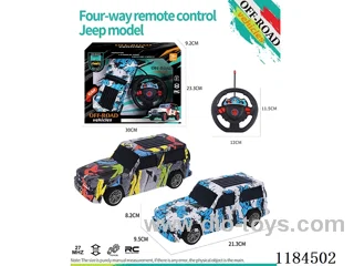 4ch rc flat-bottomed Jeep model graffiti