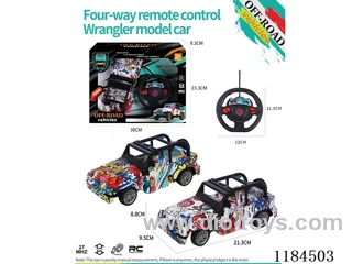 4ch rc Flat Wrangler off-road model graffiti