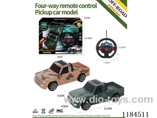 4ch rc flat-bottomed pickup off-road model military vehicle