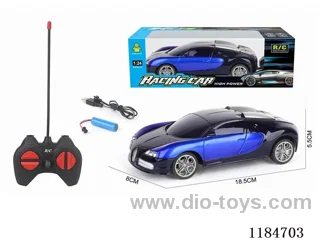 1:24 27MHZ 4ch rc car Bugatti included battery