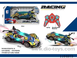 2.4G rc car with spray /light included battery