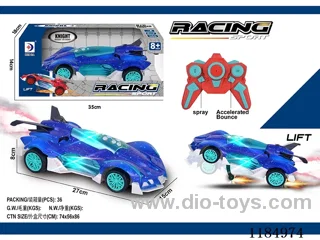 2.4G rc car with spray /light included battery