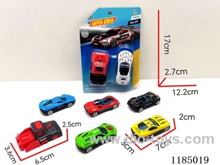 Projectile Toys (1 catapult +1 alloy sports car) (sports car 6 models random 1)-free wheel