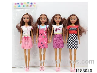 11.5” 30cm 11 joints solid Barbie + shoes 4 mixes