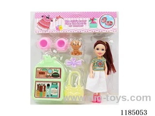 5.5 inch 14 cm 5 joints Solid doll + plastic accessories Mixed varieties