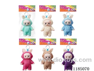 17cm Vinyl body Rabbit doll + keychain 6 mixes