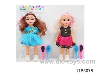 10” 25cm 5 joints Empty body straight legged doll+mirror comb Mixed bag