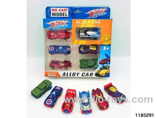 7.5cm Alloy Sliding Car 6pcs