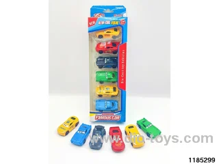 6.5cm Alloy Sliding Car 6pcs