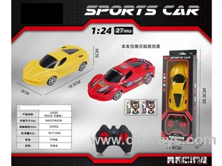 1：24 4ch 27Mhz rc car with light not included battery 2 colors mixed