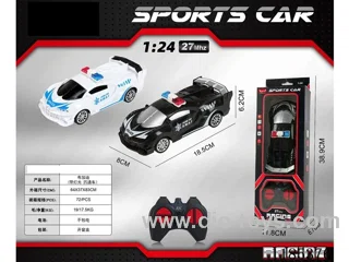 1：24 4ch 27Mhz rc car with light not included battery 2 colors mixed