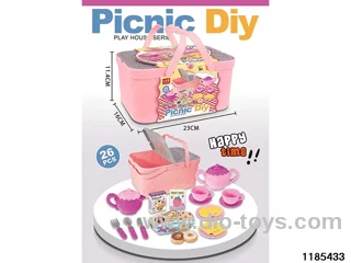 Picnic Basket Water Bottle Cookie Set