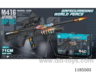 M4A1 electric sound and light toy gun with simulation locomotive 16 times mirror