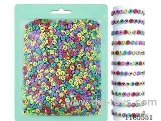 DIY Jewelry Set(4*7 Alphabet beads + thread (approx. 140g))