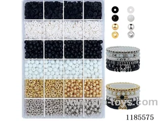 DIY Jewelry Set(Soft Pottery Pieces + 6% Beads + Spacer Beads + Thread (24pcs))