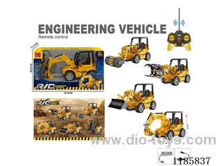 40Mhz5ch rc engineering vehicles with light included battery