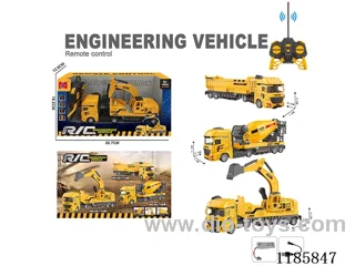 40Mhz4ch rc engineering vehicles with light included battery
