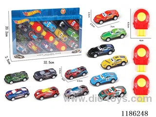 6PCS pull back tin Cars + 6PCS free wheel tin Avengers + 3 catapults