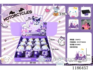 free wheel car with light 12PCS