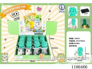 free wheel car with light 12PCS