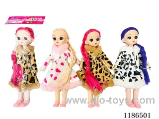 12 inch Solid 11 Jointed Barbie 4-color Mixed Pack