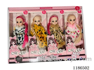 12 inch Solid 11 Jointed Barbie 4 Color Mix 4PCS