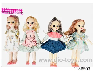 12 inch Solid 11 Jointed Barbie 4 Color Mixed Pack