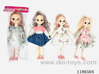 12 inch Solid 11 Jointed Barbie 4-color Mixed Pack
